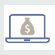 icono ordenador con símbolo dinero en pantalla