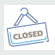 icono cartel cerrado