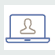 icono ordenador con persona en la pantalla