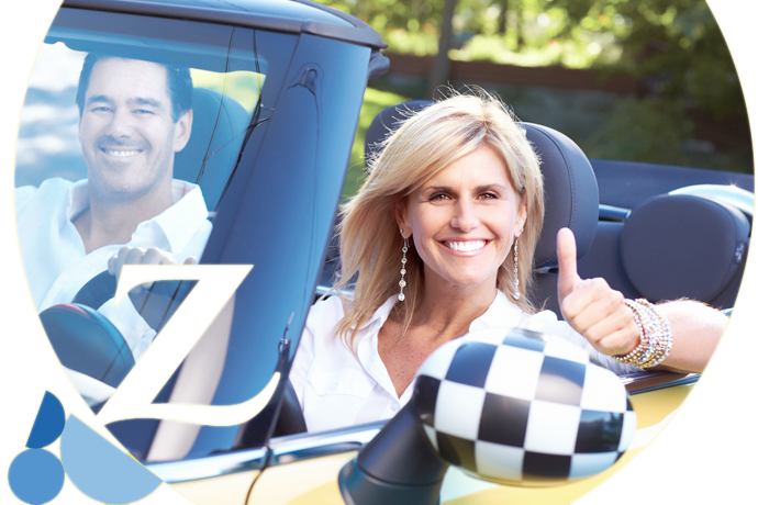 pareja madura en un desapotable